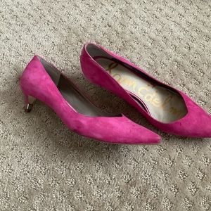 Sam Edelman Fuscia 6.5 kitten heels